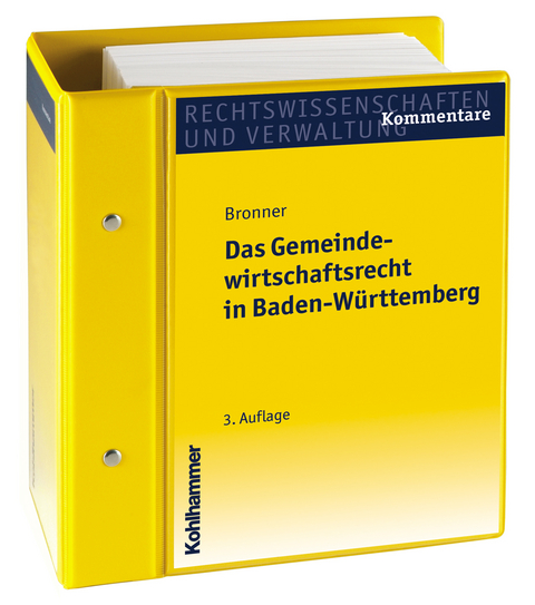 Das Gemeindewirtschaftsrecht in Baden-W&uuml;rttemberg - Otto Bronner, Eric Friedl, Peter Glinder, Peter Sch&auml;fer, Martin Schelberg, Ulrich Kiedaisch