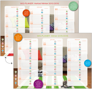 WG-Planer - A2-Poster Herbst/Winter 2015/16