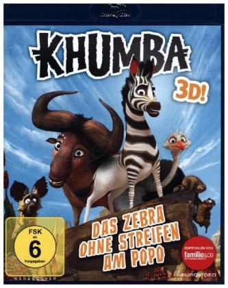 Khumba - Das Zebra ohne Streifen am Popo 3D, 1 Blu-ray