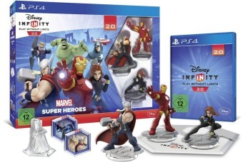 Disney Infinity 2.0, Marvel Super Heroes Starter Set, 1 PS4-Blu-ray Disc + Figuren