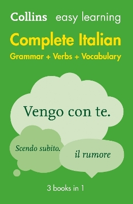 Easy Learning Italian Complete Grammar, Verbs and Vocabulary (3 books in 1) -  Collins Dictionaries