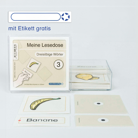 Meine Lesedose 3 - Dreisilbige W&ouml;rter - Jetzt neu mit Etikett zum Beschriften - Katrin Langhans