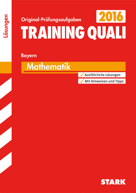 Training Quali Bayern - Mathematik L&ouml;sungsheft - Walter Modschiedler