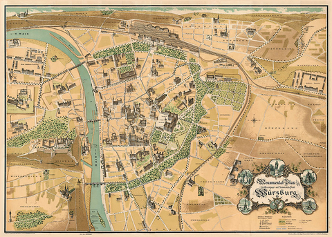 W&Uuml;RZBURG um 1900 - Ein historischer Stadtplan