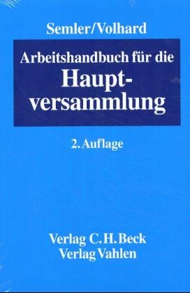 Arbeitshandbuch f&uuml;r die Hauptversammlung - 