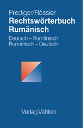 Rechtsw&ouml;rterbuch Rum&auml;nisch - Eduard J Prediger, Michael R&ouml;ssler