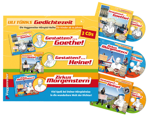 Gedichtezeit 1-3. Goethe - Heine - Morgenstern / Gedichtezeit 1-3: Goethe - Heine - Morgenstern. H&ouml;rspiel, Gesang und Gedichte von Goethe, Heine und Morgenstern - Uli T&uuml;rk