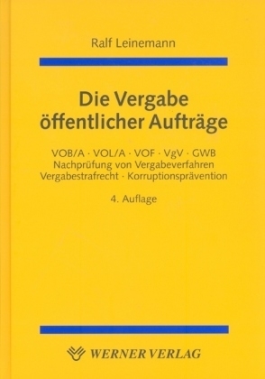 Die Vergabe &ouml;ffentlicher Auftr&auml;ge - Ralf Leinemann
