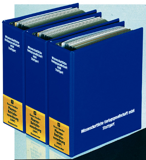 Pharma-Betriebsverordnung - Walter H Oeser, Axel Sander