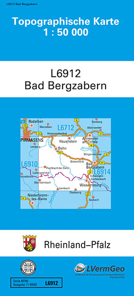 TK50 L6912 Bad Bergzabern -  Landesamt f&uuml;r Vermessung und Geobasisinformation Rheinland-Pfalz