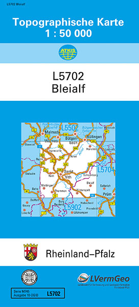 TK50 L5702 Bleialf -  Landesamt f&uuml;r Vermessung und Geobasisinformation Rheinland-Pfalz