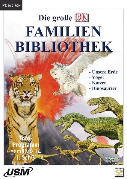 Die gro&szlig;e Dorling Kindersley Familienbibliothek - Unsere Erde, Katzen, V&ouml;gel und Dinosaurier (DVD-ROM)