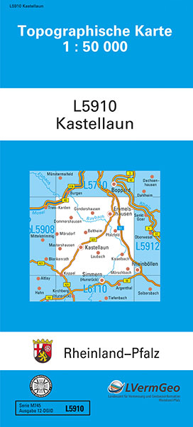 TK50 L5910 Kastellaun -  Landesamt f&uuml;r Vermessung und Geobasisinformation Rheinland-Pfalz