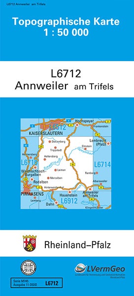 TK50 L6712 Annweiler am Trifels -  Landesamt f&uuml;r Vermessung und Geobasisinformation Rheinland-Pfalz