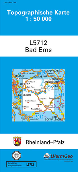 TK50 L5712 Bad Ems -  Landesamt f&uuml;r Vermessung und Geobasisinformation Rheinland-Pfalz