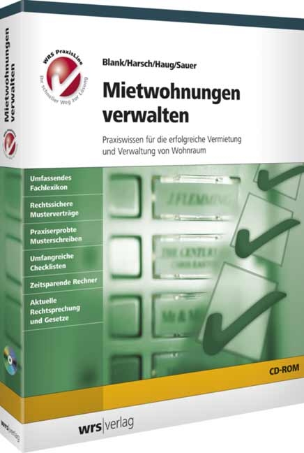 Mietwohnungen verwalten CD-ROM -  Blank,  Harsch,  Haug,  Sauer