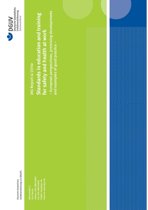 IAG Report 4/2011e Standards in education and training for safety and health at work