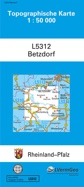 TK50 L5312 Betzdorf -  Landesamt f&uuml;r Vermessung und Geobasisinformation Rheinland-Pfalz