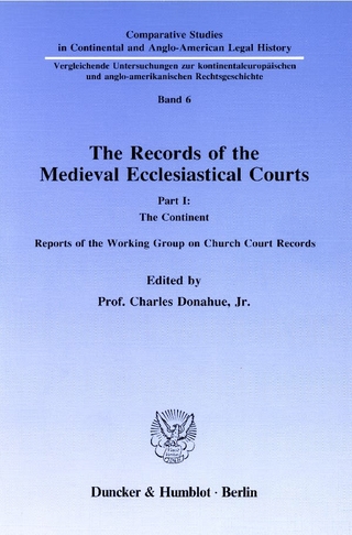 The Records of the Medieval Ecclesiastical Courts.