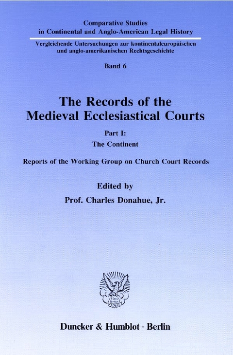 The Records of the Medieval Ecclesiastical Courts. - 