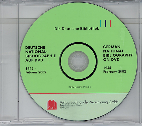 Deutsche Nationalbibliografie auf DVD