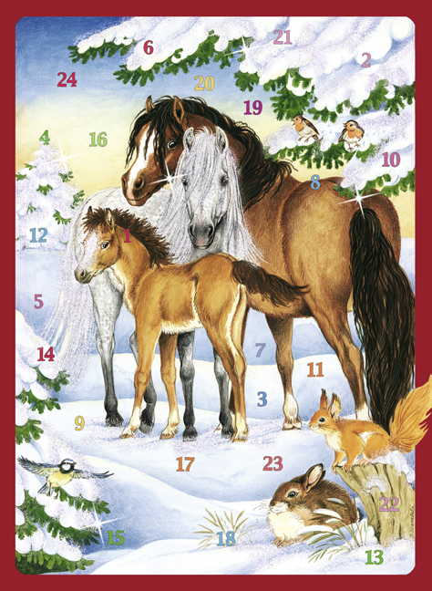 Pferde im Winterwald