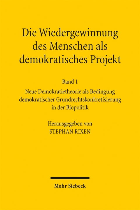 Die Wiedergewinnung des Menschen als demokratisches Projekt - 