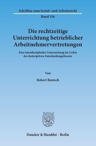 Die rechtzeitige Unterrichtung betrieblicher Arbeitnehmervertretungen.