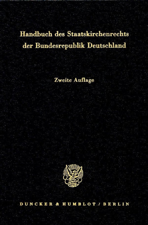 Handbuch des Staatskirchenrechts der Bundesrepublik Deutschland. - 