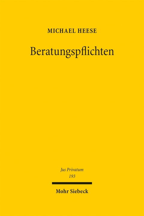 Beratungspflichten - Michael Heese