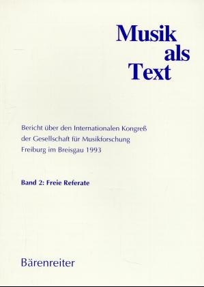 Musik als Text / Musik als Text