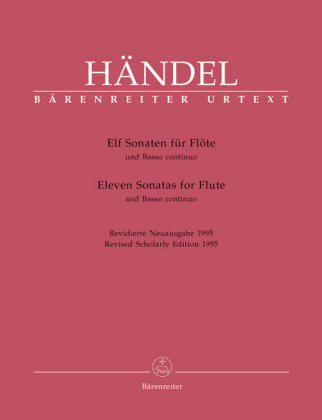 Elf Sonaten f&uuml;r Fl&ouml;te und Basso continuo. Eleven Sonatas for Flute and Figured Bass, 2 Hefte - Georg Friedrich H&auml;ndel