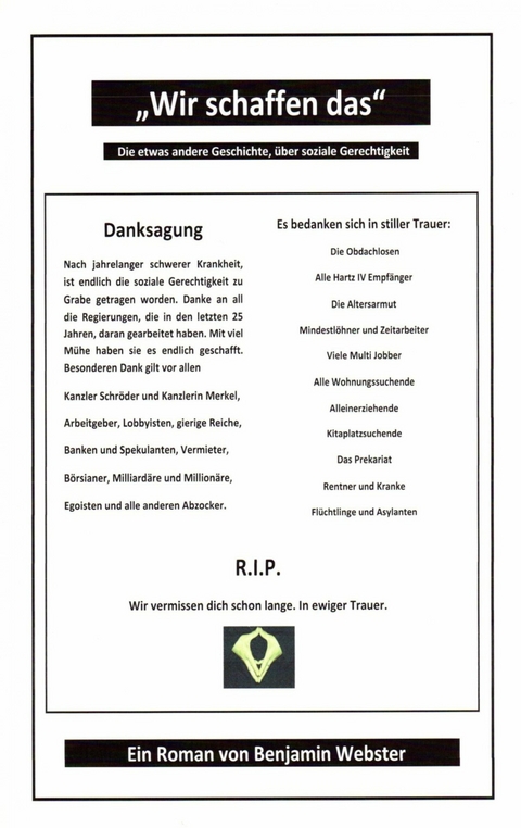 "Wir schaffen das" - Benjamin Webster