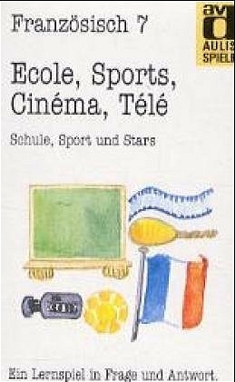 Aulis Kartenspiele. Faltschachtel mit 80 Spielkarten, 1 Spielanleitung und 1 Lösungskarte. Kartenformat 8,9 × 5,7 cm / Französisch / Ecole, Sports, Cinema, Tele