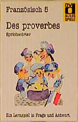 Aulis Kartenspiele. Faltschachtel mit 80 Spielkarten, 1 Spielanleitung und 1 Lösungskarte. Kartenformat 8,9 × 5,7 cm / Französisch / Des proverbes