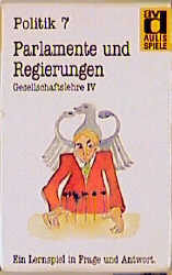 Aulis Kartenspiele. Faltschachtel mit 80 Spielkarten, 1 Spielanleitung und 1 Lösungskarte. Kartenformat 8,9 × 5,7 cm / Politik / Parlamente und Regierungen