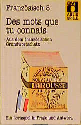 Aulis Kartenspiele. Faltschachtel mit 80 Spielkarten, 1 Spielanleitung und 1 Lösungskarte. Kartenformat 8,9 × 5,7 cm / Französisch / Des mots que tu connais