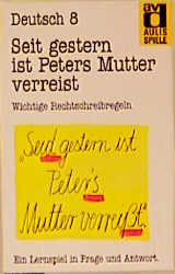 Aulis Kartenspiele. Faltschachtel mit 80 Spielkarten, 1 Spielanleitung und 1 Lösungskarte. Kartenformat 8,9 × 5,7 cm / Deutsch / Seit gestern ist Peters Mutter verreist
