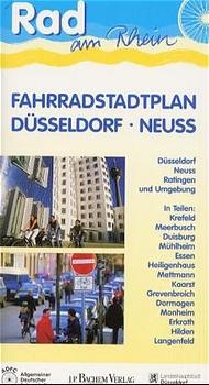 Fahrradstadtplan D&uuml;sseldorf, Neuss, Ratingen und Umgebung 1:20000