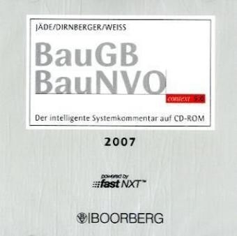 BauGB, BauNVO context 4.0, 1 CD-ROM - Henning J&auml;de, Franz Dirnberger, Josef Weiss