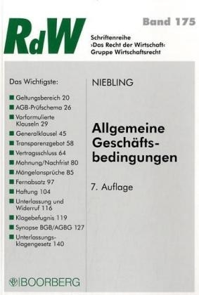 Allgemeine Gesch&auml;ftsbedingungen - J&uuml;rgen Niebling