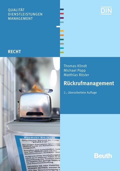 R&uuml;ckrufmanagement - Thomas Klindt, Michael Popp, Matthias R&ouml;sler