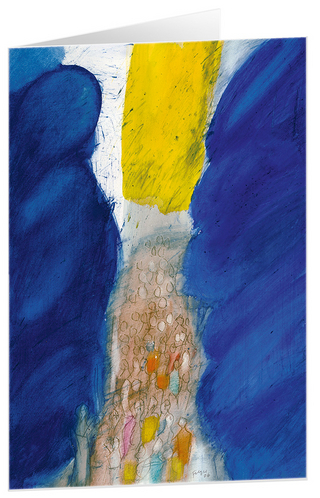 Zug durchs Schilfmeer - Kunst-Faltkarten ohne Text (5 Stück)