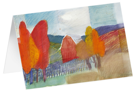 Erntescheune - Kunst-Faltkarten ohne Text (5 St&uuml;ck) - 