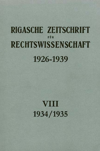 Rigasche Zeitschrift für Rechtswissenschaft (1926-1939)