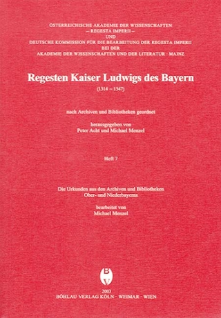 Regesta Imperii. Regesten Kaiser Ludwigs des Bayern (1314-1347).
