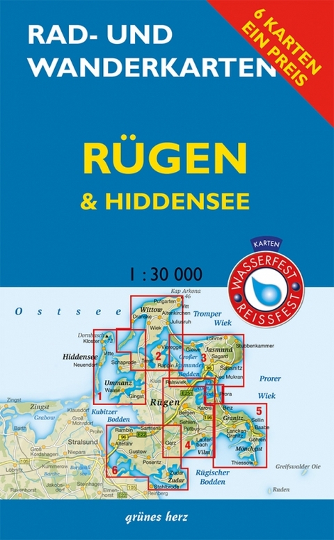 Rad- und Wanderkarten-Set: R&uuml;gen & Hiddensee