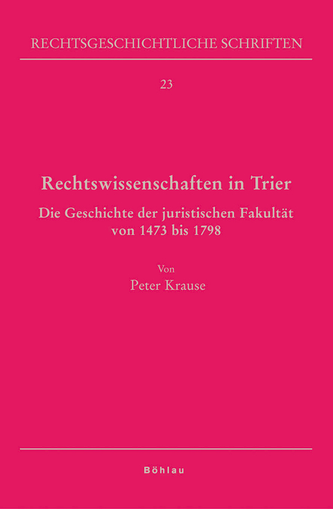 Rechtswissenschaften in Trier - Peter Krause