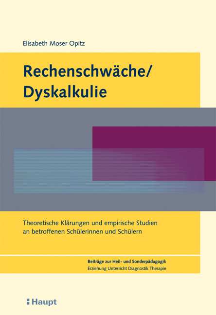 Rechenschw&auml;che / Dyskalkulie - Elisabeth Moser Opitz