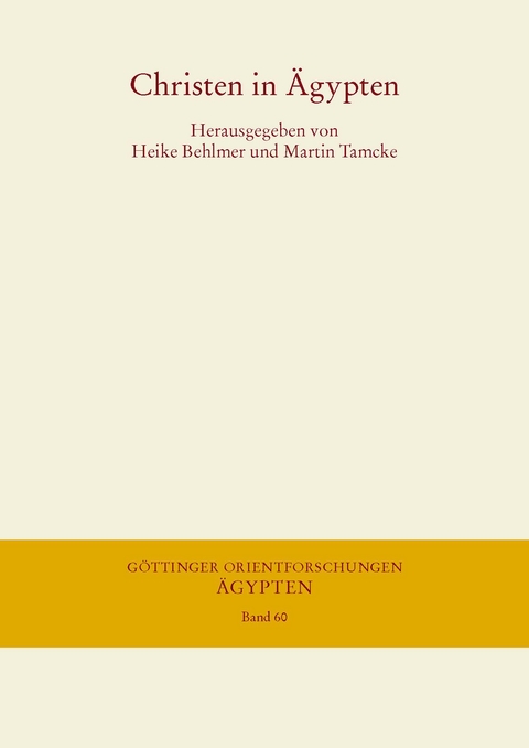 Christen in &Auml;gypten - 